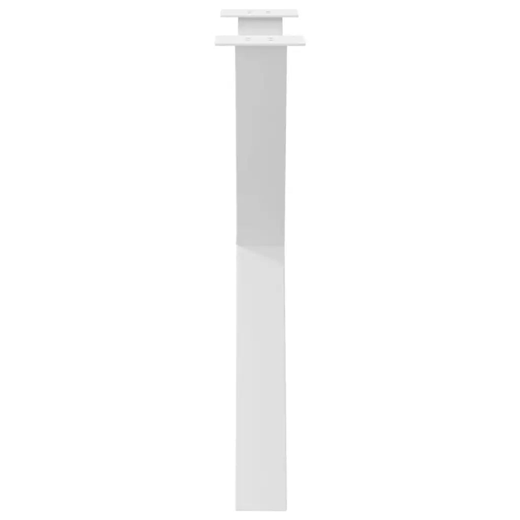 vidaXL Gambe per tavolo da pranzo a forma di X 3 pz bianche 80x(72-73) cm in acciaio