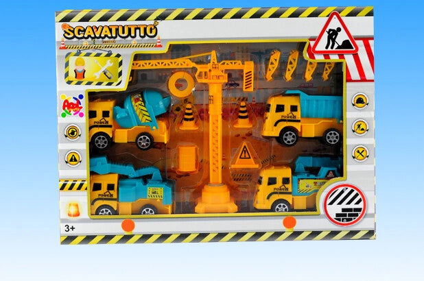 Giochi per Bambini Gli Scavatutto Gru + 4 Automezzi a p giochi