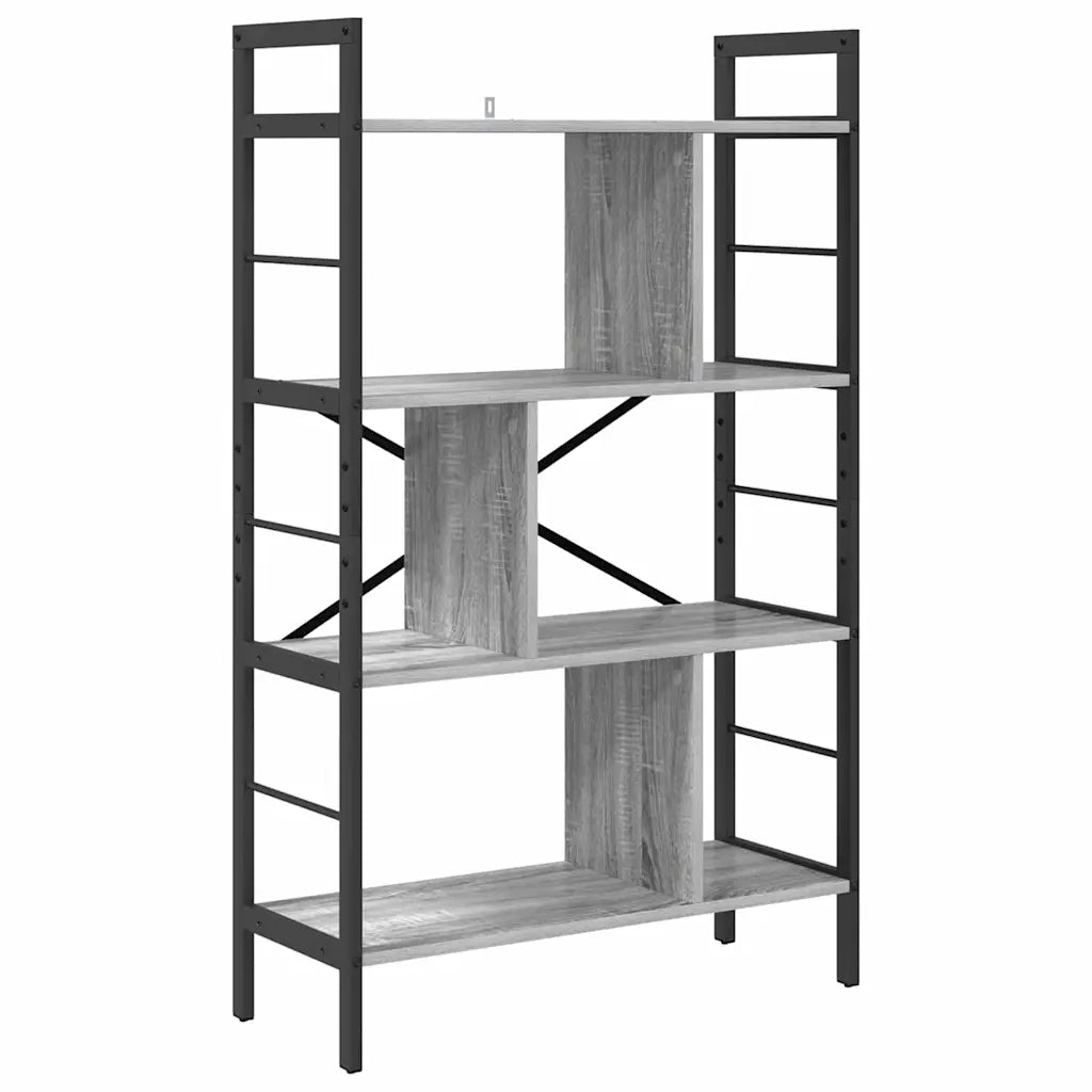 Libreria Grigio Sonoma 75 x 30 x 123,5 cm Legno multistrato
