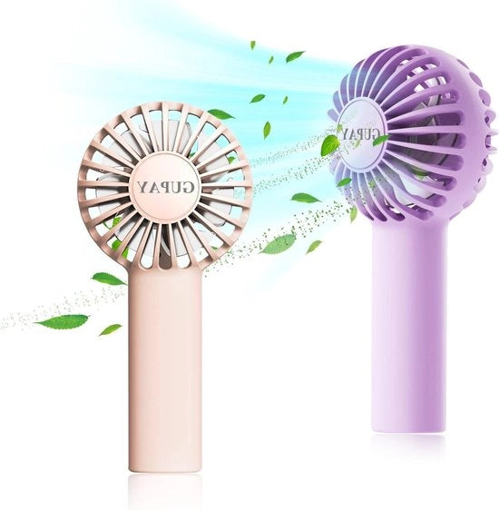 Ventilatore portatile mini-USB 2 pezzi - 3 velocità - uso in viaggio ufficio casa interni esterni
