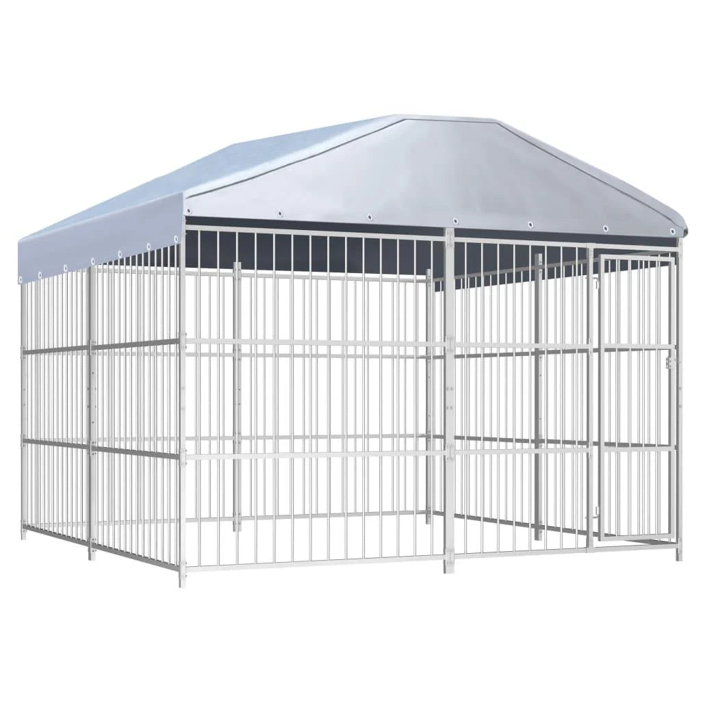 Gabbia/recinto per cani da esterno parco per animali con tettoia 300 x 300 x 200 cm 02_0000328