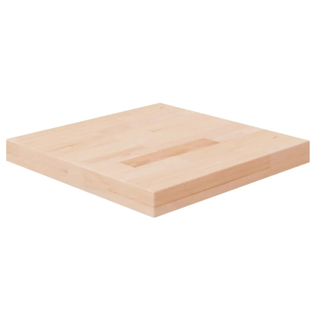 Piano Tavolo Quadrato 40x40x4 cm Massello Rovere Non Trattato cod mxl 70302