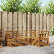 Set divani 4 pcs Naturale Legno di Acacia Massello