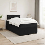 Letto box spring con materasso Nero 120 x 190 cm Velluto 3453097