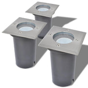Faretti Carrabili da Esterno a LED 3 pz Quadrati CFW9624322