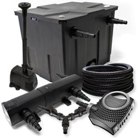 Set Filtro 12000l Chiarificatore laghetto 24W Pompa laghetto NEO8000 Tubo 25m Pompa fontana