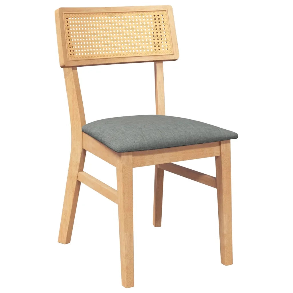 Sedie da Pranzo con Cuscini 2 pz in Legno Massello di Hevea 4102465