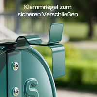 Cassetta postale americana in acciaio zincato verde con materiale di montaggio