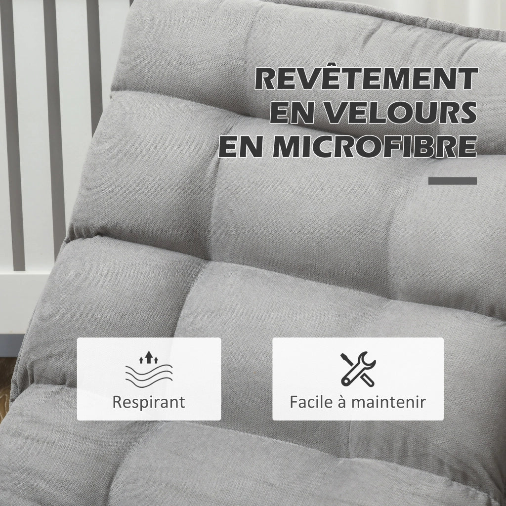 Poltrona relax girevole reclinabile ¨C Minimal ¨C Grigio scuro tessuto
