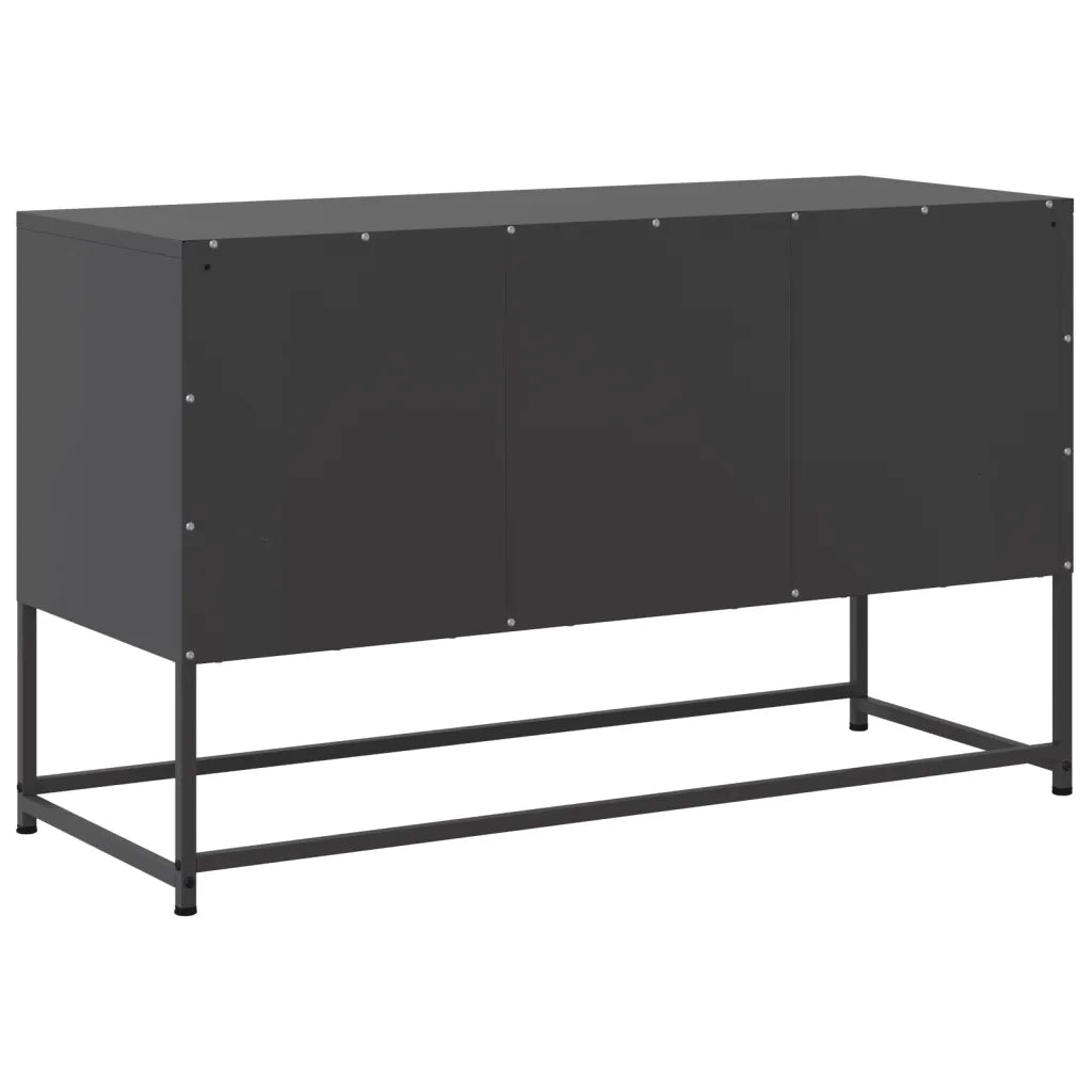 Mobile TV-Credenza per TV-Console TV Nero 100,5x39x60,5 cm in Acciaio 504618