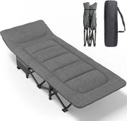 Letto da campeggio pieghevole, robusto per adulti, sostenibile fino a 250 kg, per outdoor, campeggio, viaggi, casa, ecc. (grigio)