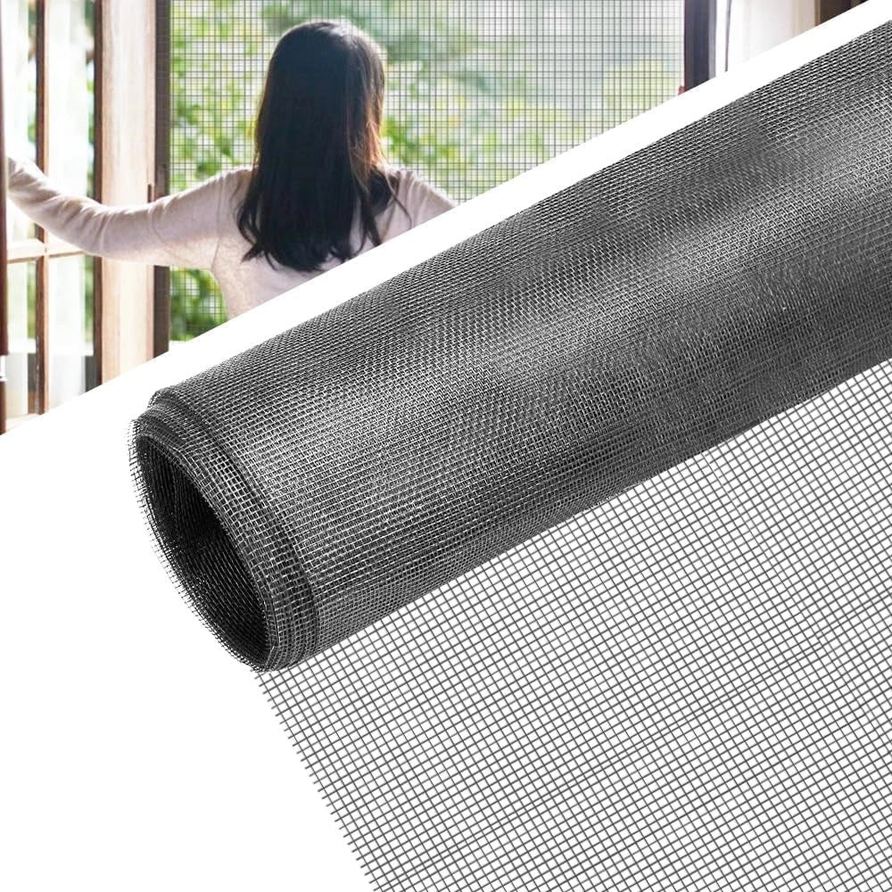 Trade Shop - Zanzariera A Rete Rotolo Da 1 X 2.5 Mt Con Maglia Fine Da 1.8x1.6mm Resistente 622159 -
