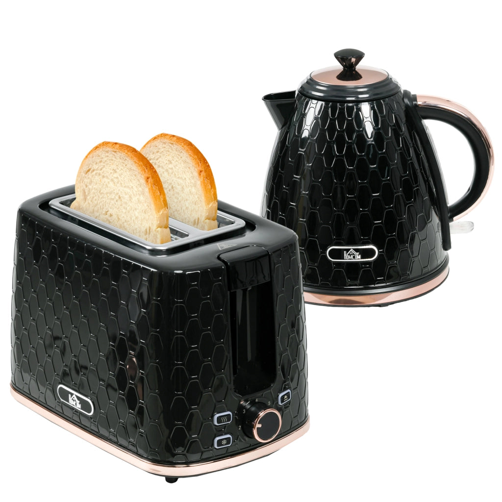 Set Bollitore e Tostapane ¨C zephmum ¨C Nero 1.7L