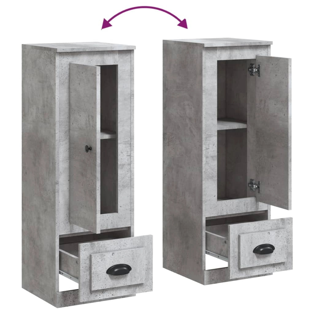 Buffet credenza cassettiera mobiletto mobile contenitore organizer per cucina soggiorno salotto alto 36 x 35,5 x 103,5 cm legno ingegnerizzato grigio 02_0034431