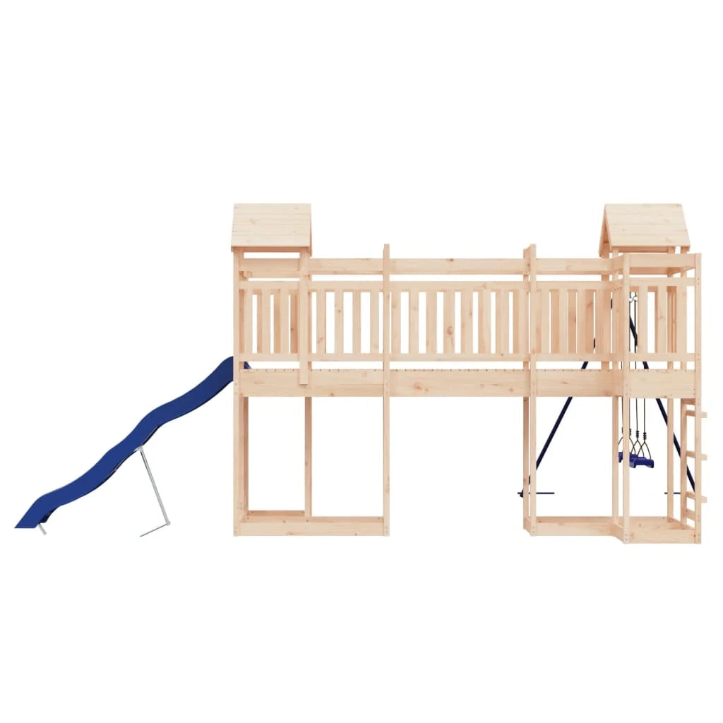 Altalene per parco giochi all'aperto scivolo altalene robuste giochi da giardino 362 x 585 x 238 cm legno di pino massiccio 02_0004781