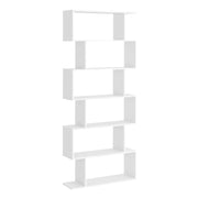 Scaffale Alto con 6 Ripiani. Libreria Scaffalatura in Legno Design Moderno. Bianco 80 ¡Á 23 ¡Á 192cm