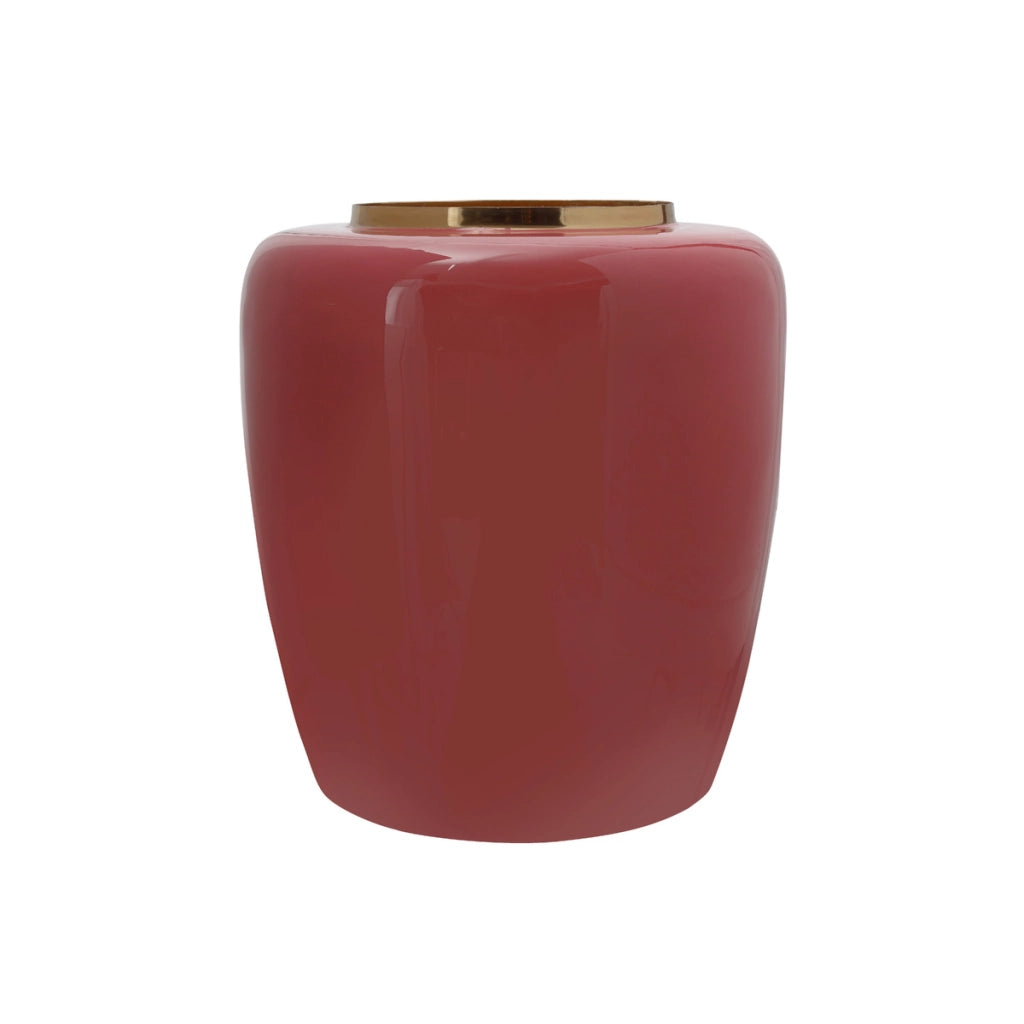 Vaso Art Deco in ferro corallo e oro