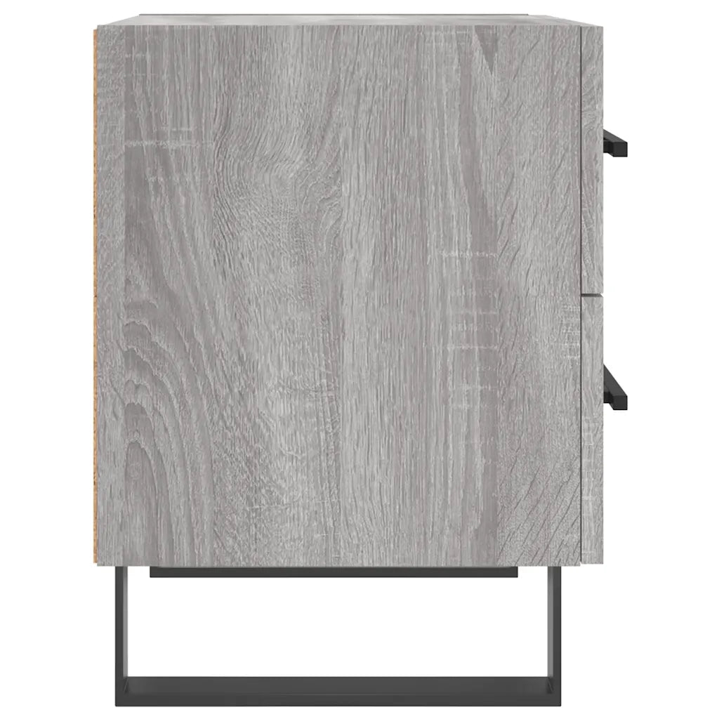 Set di 2 Comodini | Armadio da Notte | Mobiletto da notte Grigio Sonoma 40x35x47,5 cm in Legno Multistrato