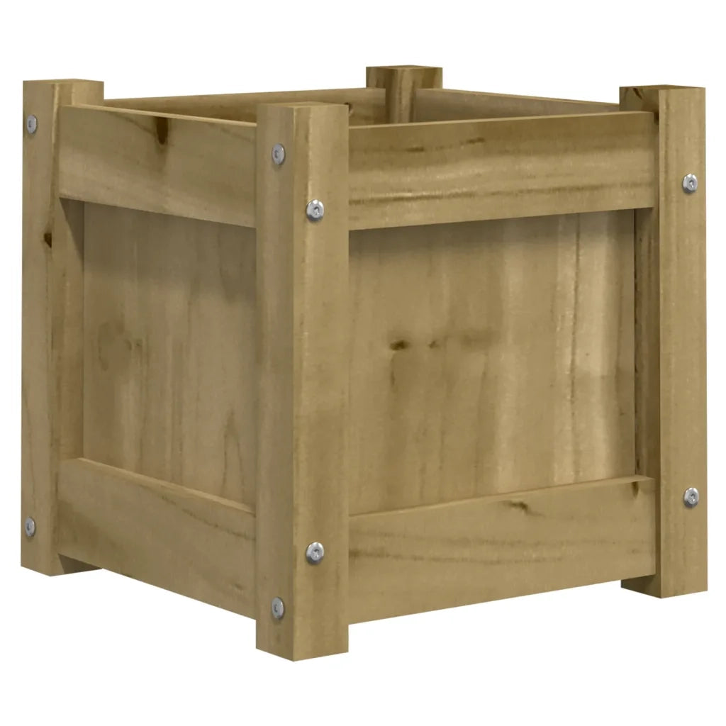 2 pz Fioriere | Cassetta per fiori | Vaso da Giardino in Legno di Pino Impregnato