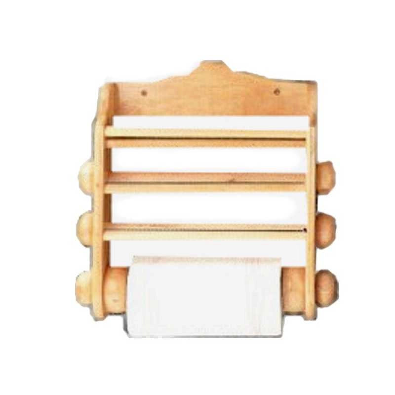 Portarotolo Legno Lusso Rotoli 3 Noce Calder
