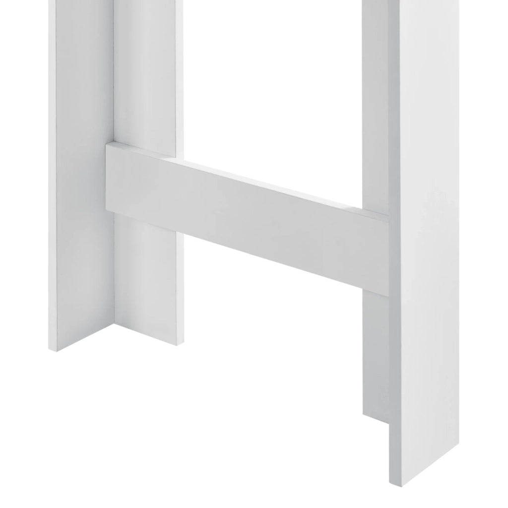 Tavolo alto da bistrot con contenitore 3 ripiani 110 cm bianco 03_0006187