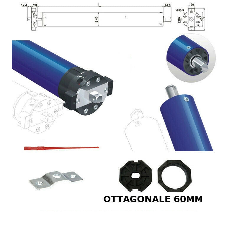 MOTORE MOTORI AVVOLGIBILE TAPPARELLA TAPPARELLE 55KG 20 NM dfm