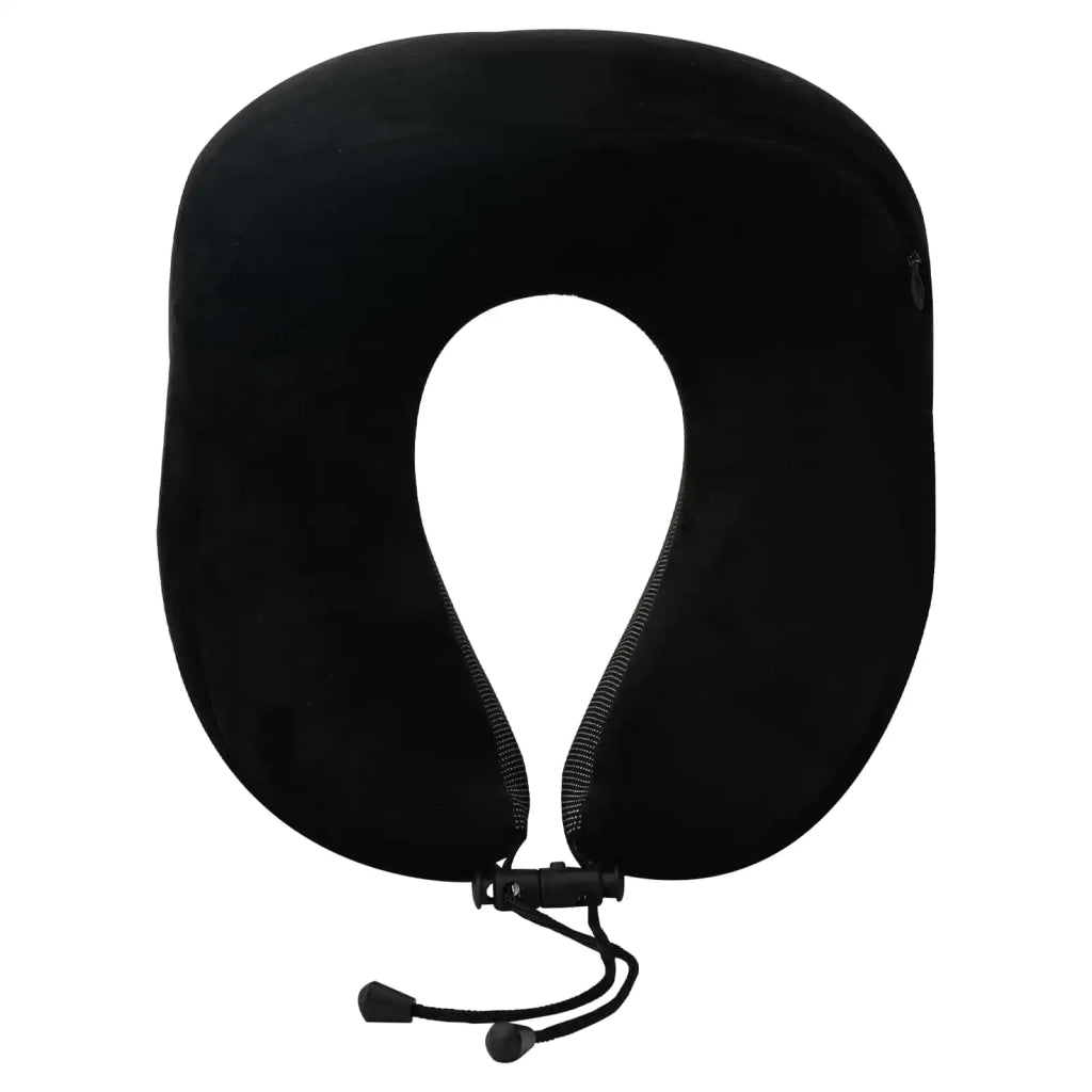 Cuscino da Viaggio per il Collo Regolabile Nero 27 x 26 x 14 cm CFW5022223