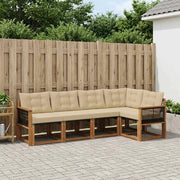 Set di divani da esterno 5 pz Naturale e Beige 3381953
