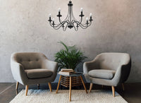 Lampada Da Soffitto Pensile Rustica APP648-8CP Nera