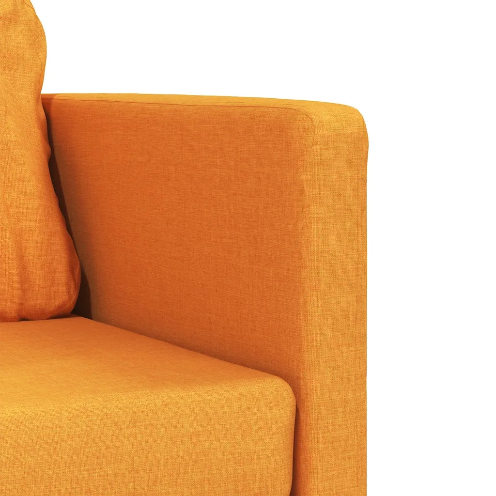 Divano letto | Sof¨¤ letto | Letto singolo da Terra 2 in 1 Giallo Scuro 112x174x55 cm Tessuto