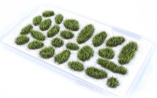 Grastroffia Statica - 6mm - Autoadesiva - Ferroviaria - Erba Sintetica - Modellismo - Wargaming - 32 pezzi - Modello - Verde Chlorotico.