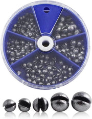 Kit di pesatura per pesca con schiuma di piombo 200 pezzi - 5 dimensioni - resistenti alla corrosione - ideale per la pesca