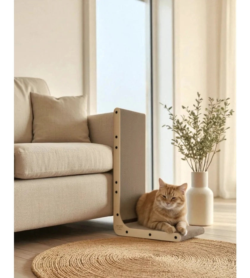 Tiragraffi per gatti LITORAL a forma di L stabile con doppio utilizzo 68 x 42 x 29 cm