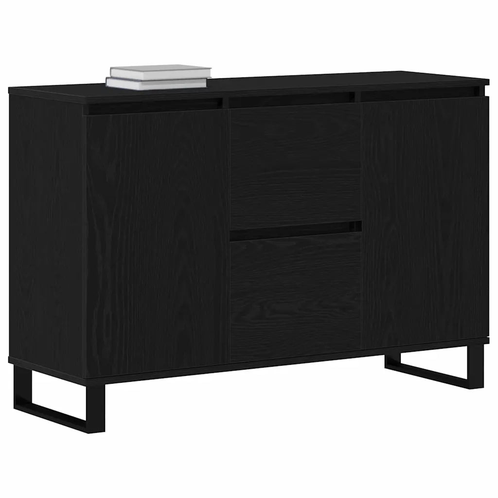 Credenza Rovere Nero 101,5 x 35 x 70 cm Legno multistrato 862935
