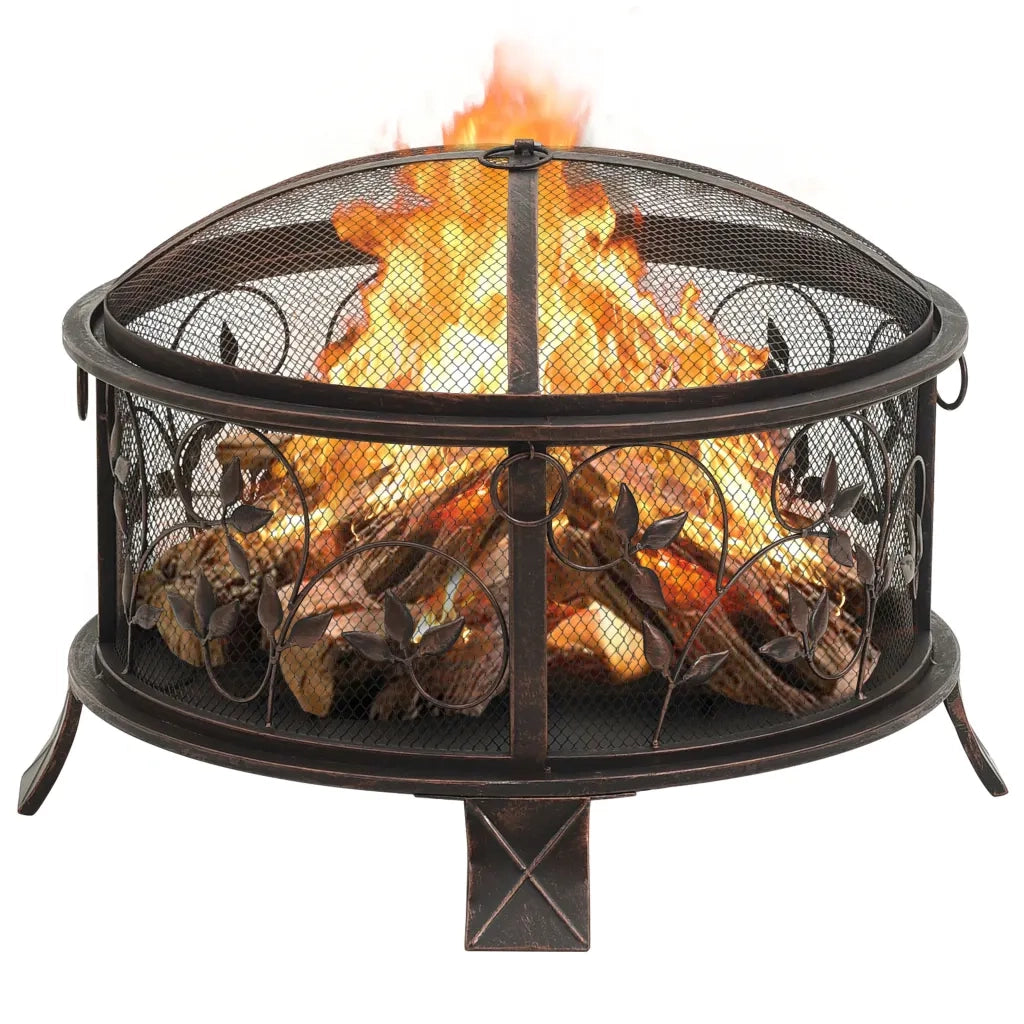 Braciere Rustico con Attizzatoio 67,5 cm XXL in Acciaio 311891