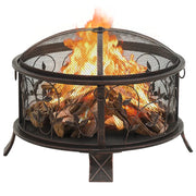 Braciere Rustico con Attizzatoio 67,5 cm XXL in Acciaio 311891