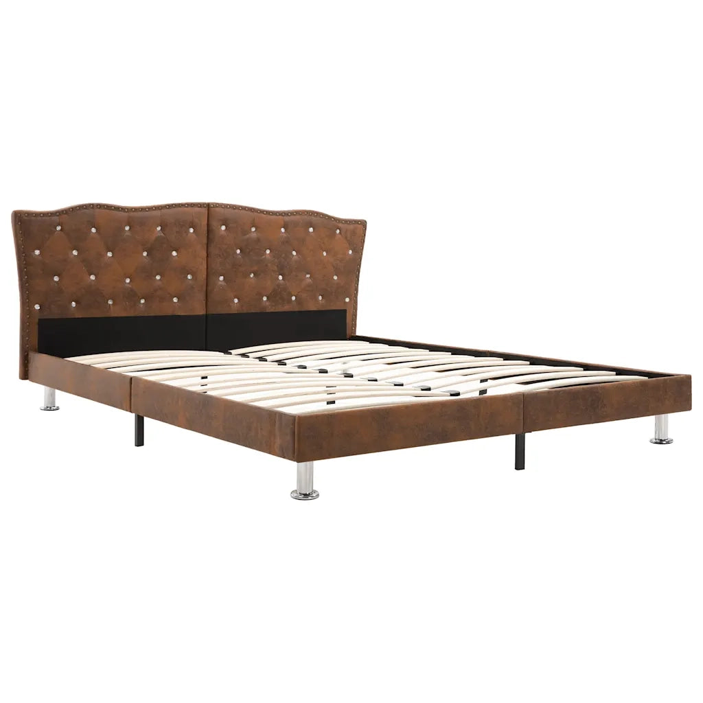Giroletto Marrone in Similpelle Scamosciata 180x200 cm 280546