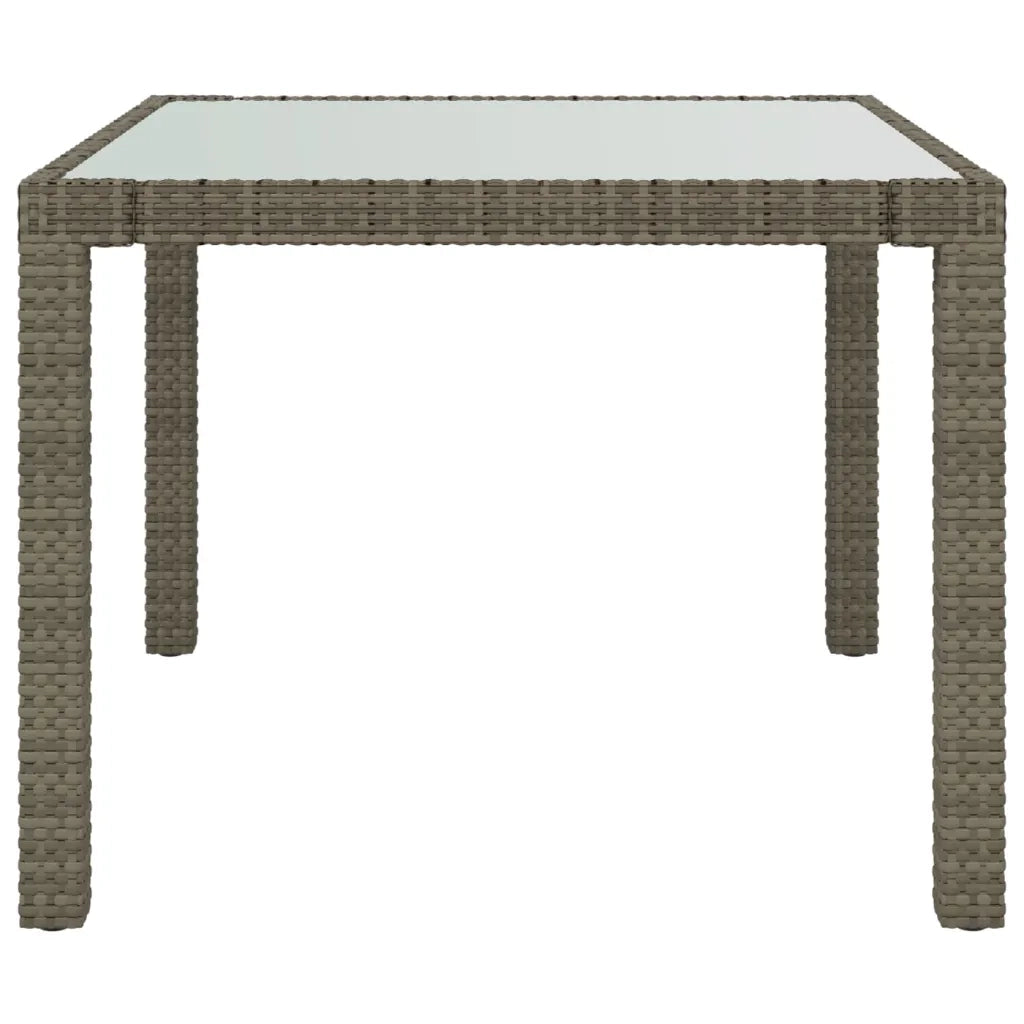 Set da Pranzo per Esterni 3 pz | Set Salotto da Giardino con Cuscini in Polyrattan Grigio