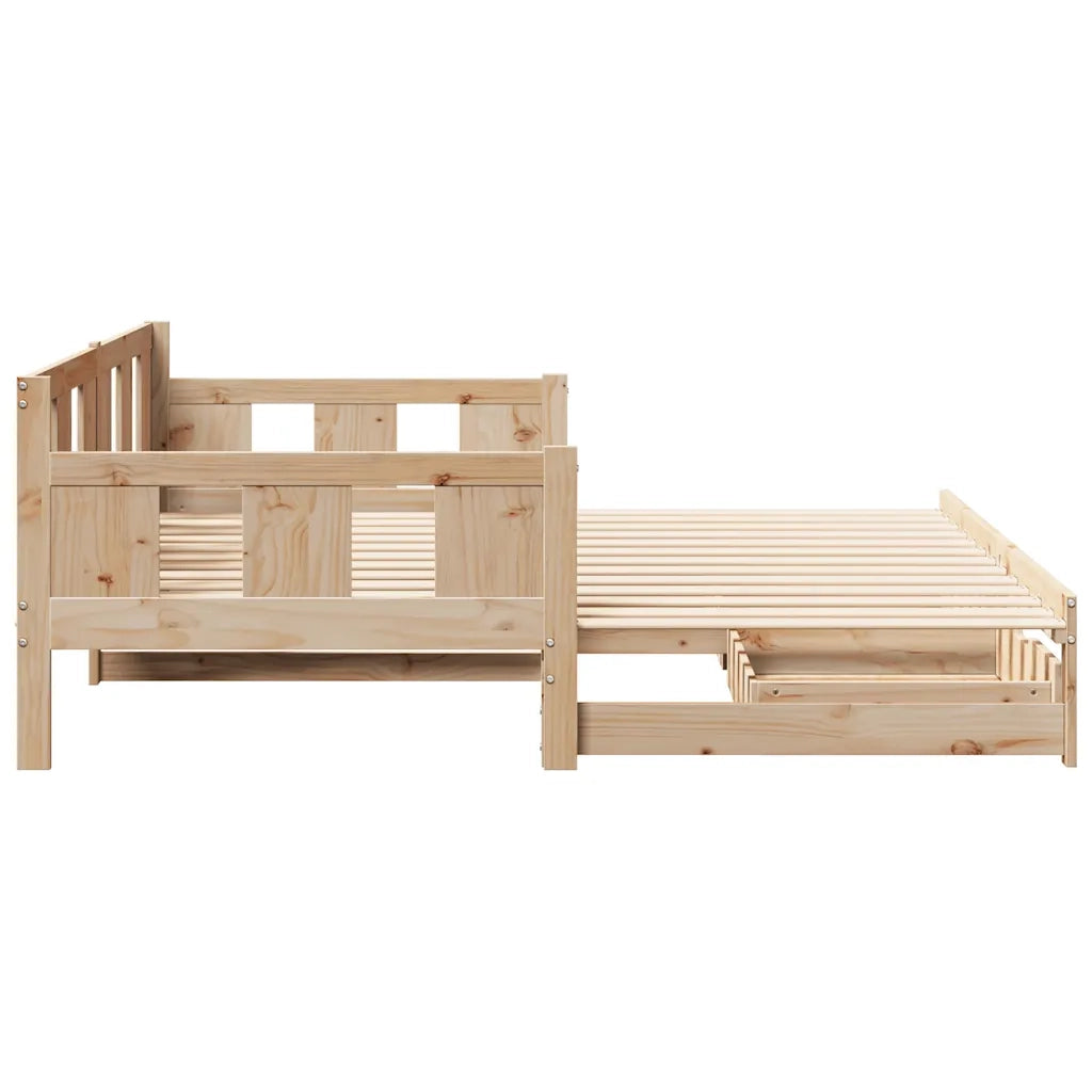 Divano Letto Estraibile con Cassetti senza Materasso 80x200 cm