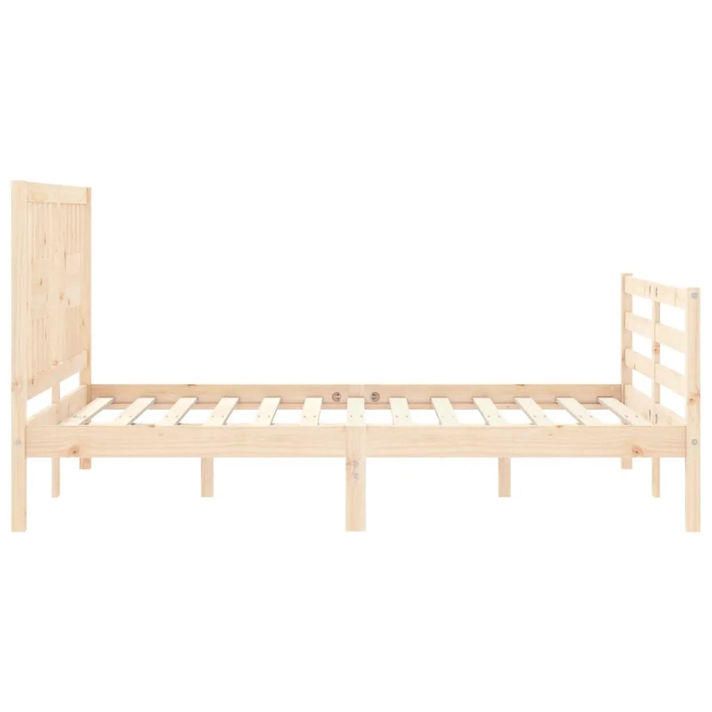 Giroletto con Testiera Small Double-Struttura Letto in Legno Massello 975564
