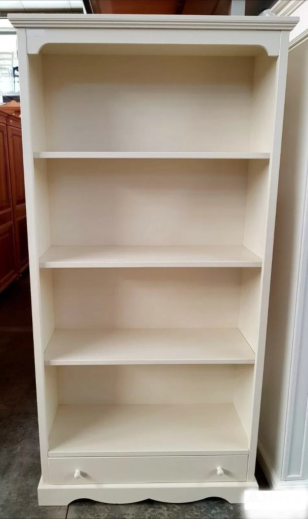 Libreria classica in legno bianco cm94x36x189h (1502) - Mobili 2G