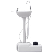 Lavabo Portatile da Campeggio con 2 Ruote. Serbatoio Acqua 17L e Serbatoio Sapone 2.5L. 51x33.5x103cm