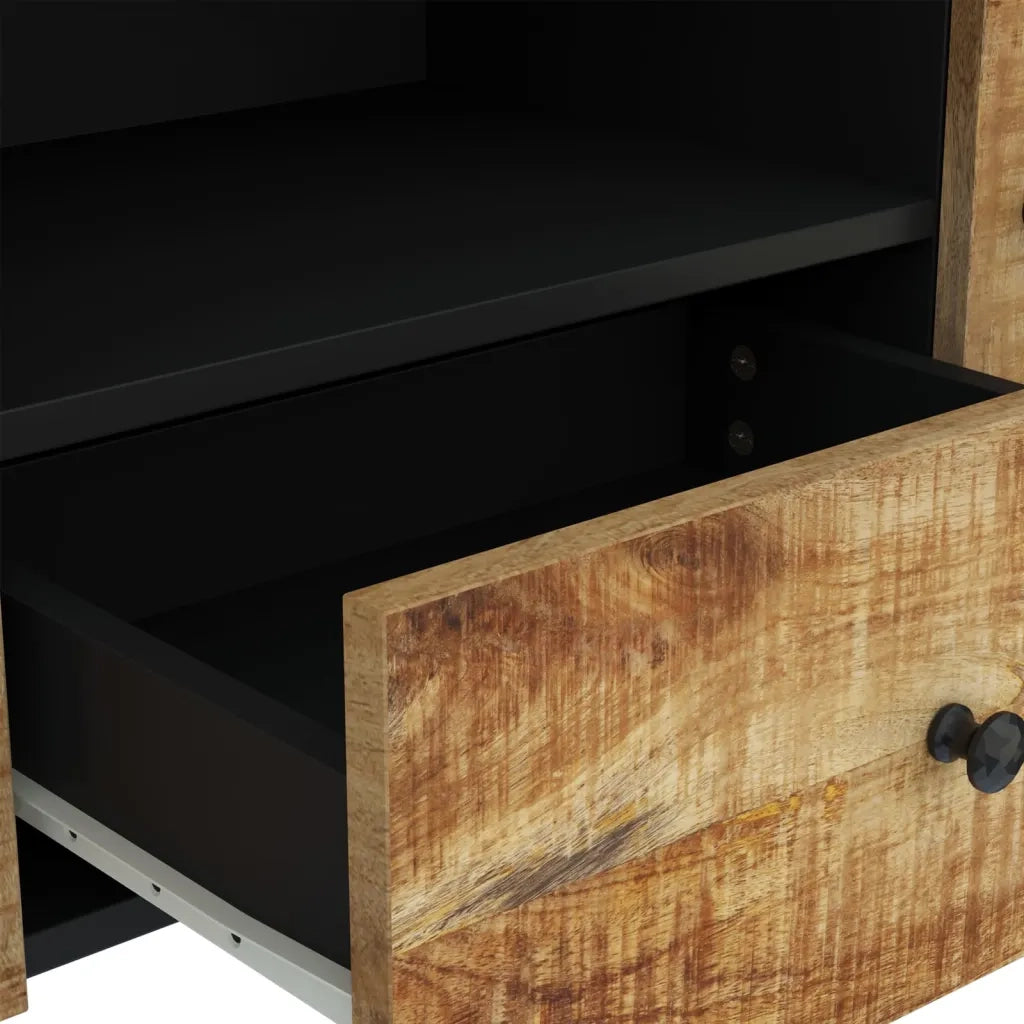 Mobile TV 105x33,5x46cm Legno Massello Mango Legno Multistrato 351958