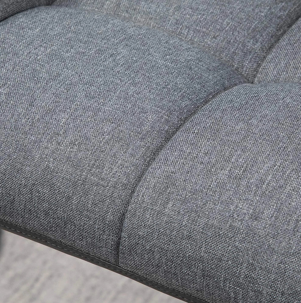 Set di 2 sgabelli da bar 57.5x52.5x93-114 cm girevoli a 360 gradi in pelle rigenerata grigio