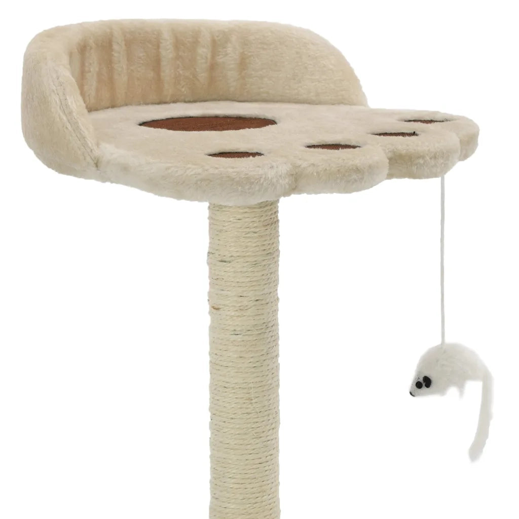 Albero per Gatti con Tiragraffi in Sisal 40 cm Beige e Marrone CFW3792811