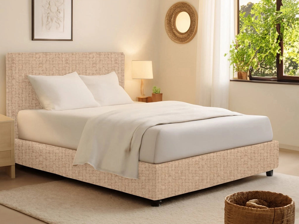 Rugby, Letto Singolo Sfoderabile Made in Italy, Beige