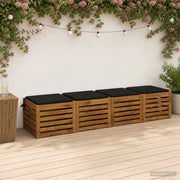 Cuscini per Sedia in 4 Pezzi SOEST 4 pz 100% Poliestere Nero 944426