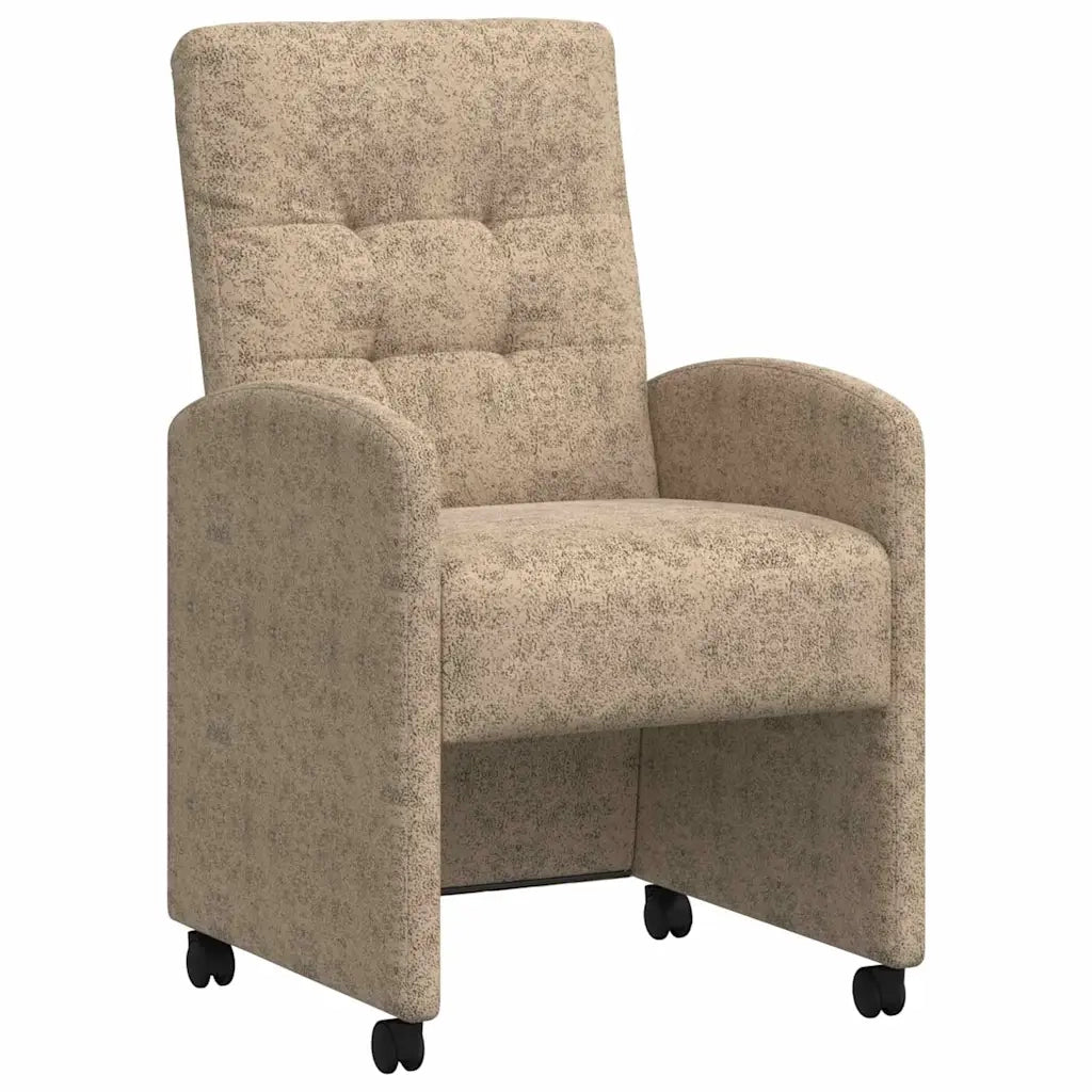 Sedie da Pranzo con Ruote 2 pcs Grigio chiaro 58 x 67 x 97 cm