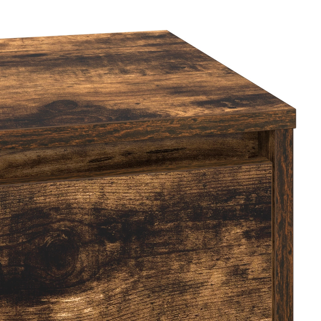 Comodino con LED Rovere affumicato 71x34.5x75 cm Legno ingegnerizzato