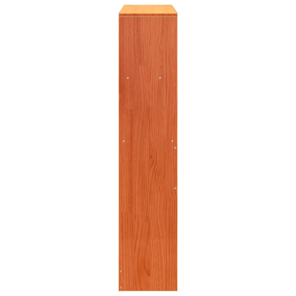 Testiera con Ripiani-Testata contenitore Marrone Cera 100 cm in Legno di Pino 698065